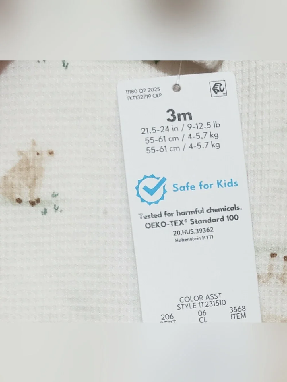 Carter's White Cream Farm Animal Footed One-Piece Sleeper
